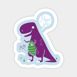 T-rex Loves You Sticker